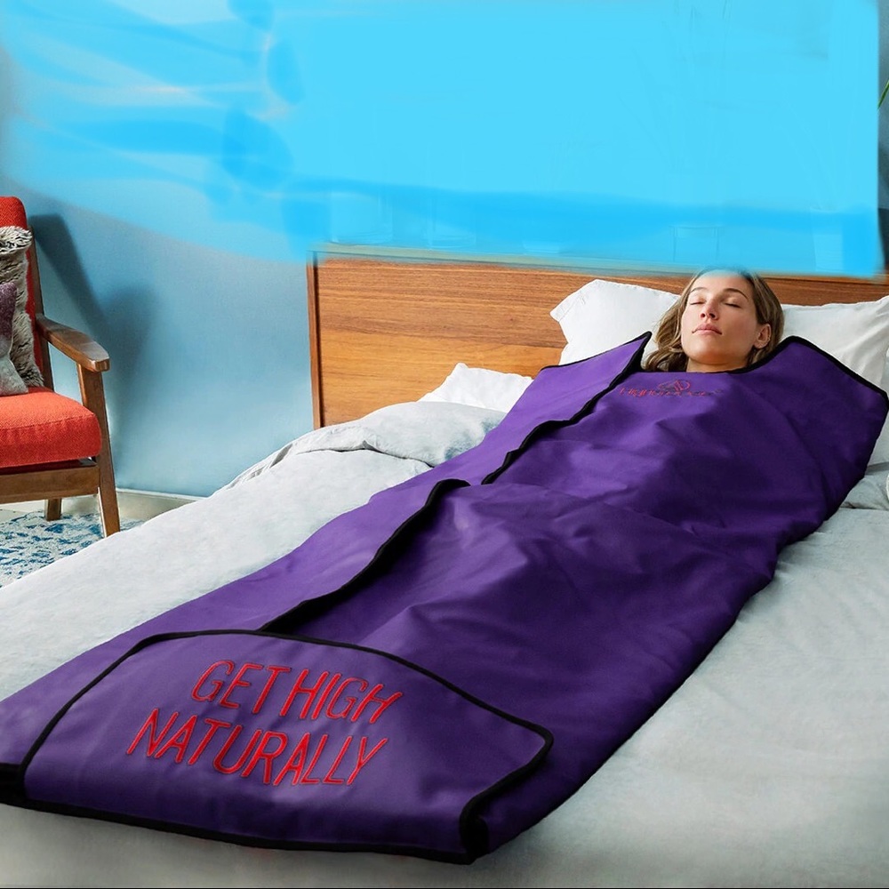 🌻HIGHERDOSE INFRARED SAUNA BAG with BLANKET insert NWOT box included🌻
